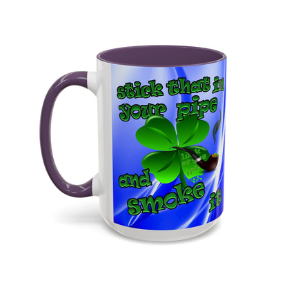 celtics logo - Accent Mug (blue-white wave)