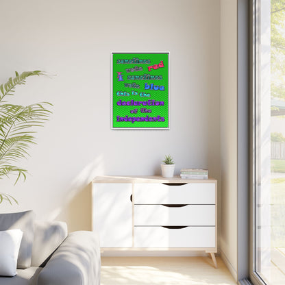 declaration of the independents - framed canvas art (logo green)