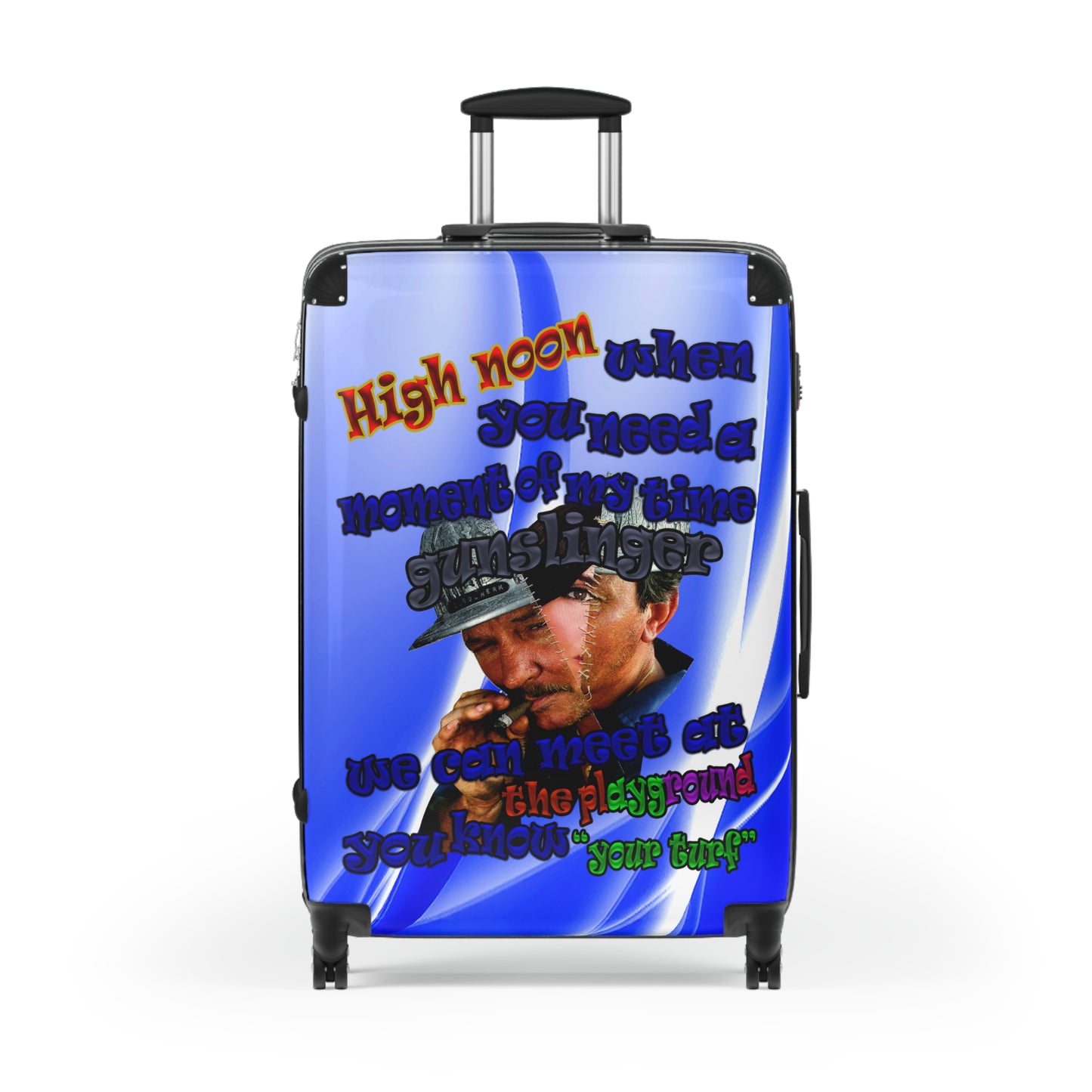 high noon - Suitcase (blue-white wave)