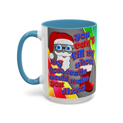santa's shoes - Accent Mug (rainbow split)