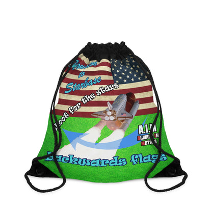 shoot for the stars - Drawstring Bag (green turf)