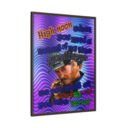 high noon - framed canvas art (purple wave)