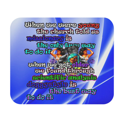 doggystyle - Mouse Pad (Rectangle) (blue-white wave)