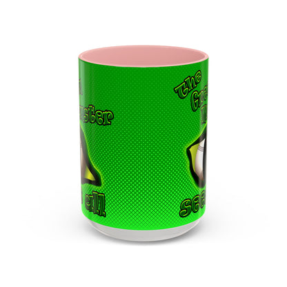 green monster - Accent Mug (logo green)