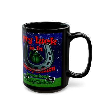 my luck - Black Mug ('snoops' background)