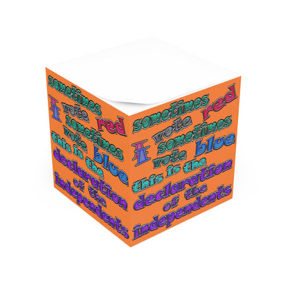 declaration of the independents - note cube (crusta)