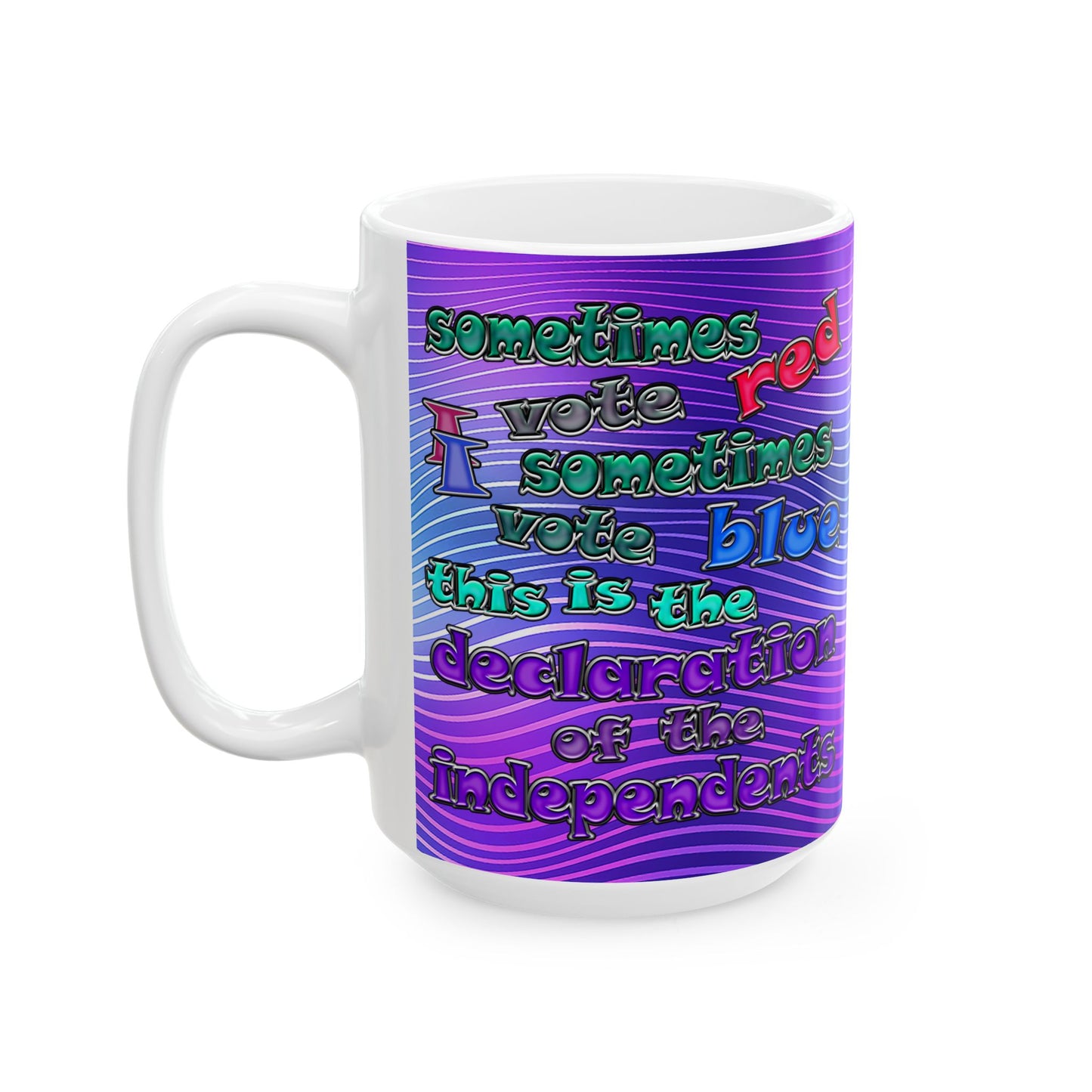 declaration of the independents - White Mug (purple wave)