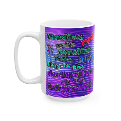 declaration of the independents - White Mug (purple wave)