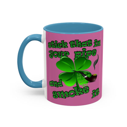 celtics logo - Accent Mug (light pink)
