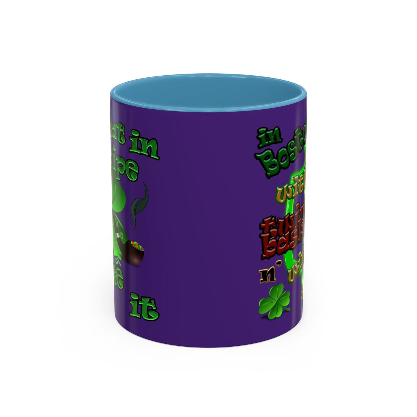 celtics logo - Accent Mug (purple)
