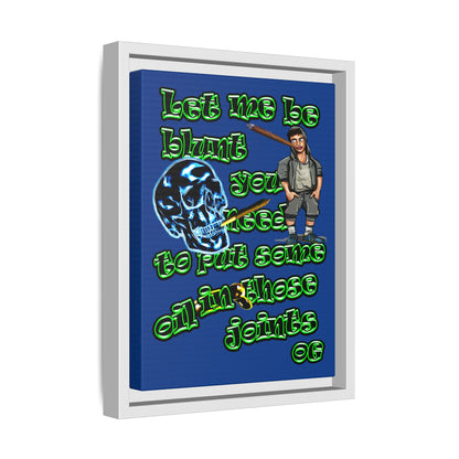 og - framed canvas art (dark blue)