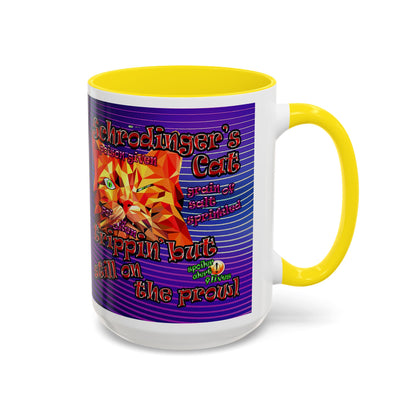 schrodinger's cat - Accent Mug (purple wave)