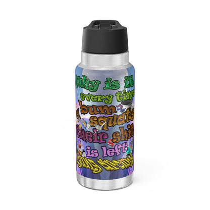 the bum's shit - Gator Tumbler, 32oz (grey-pink wave)