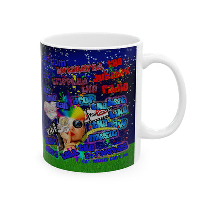 drop the beat - White Mug ('snoops' background)