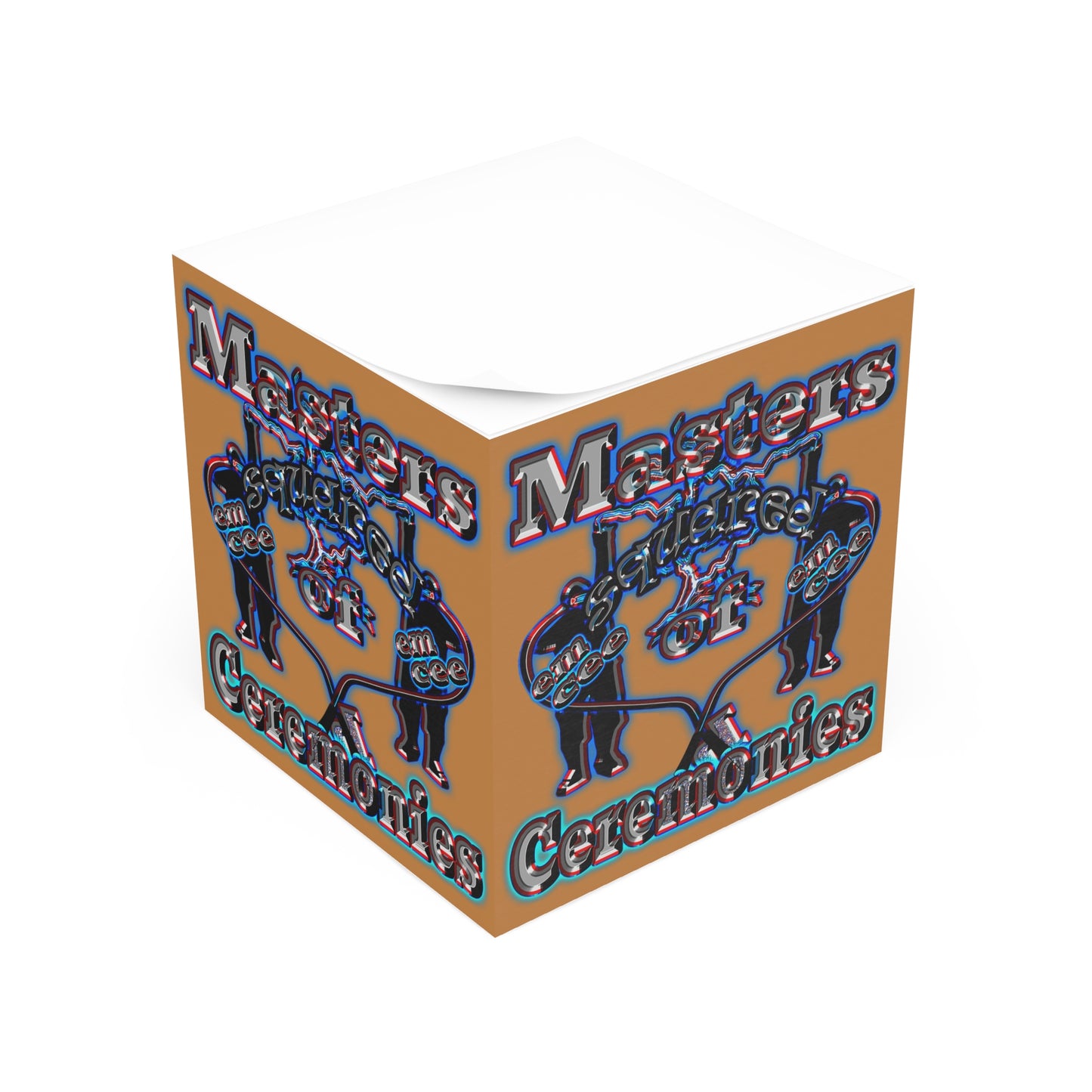 em cee squared - note cube (light brown)