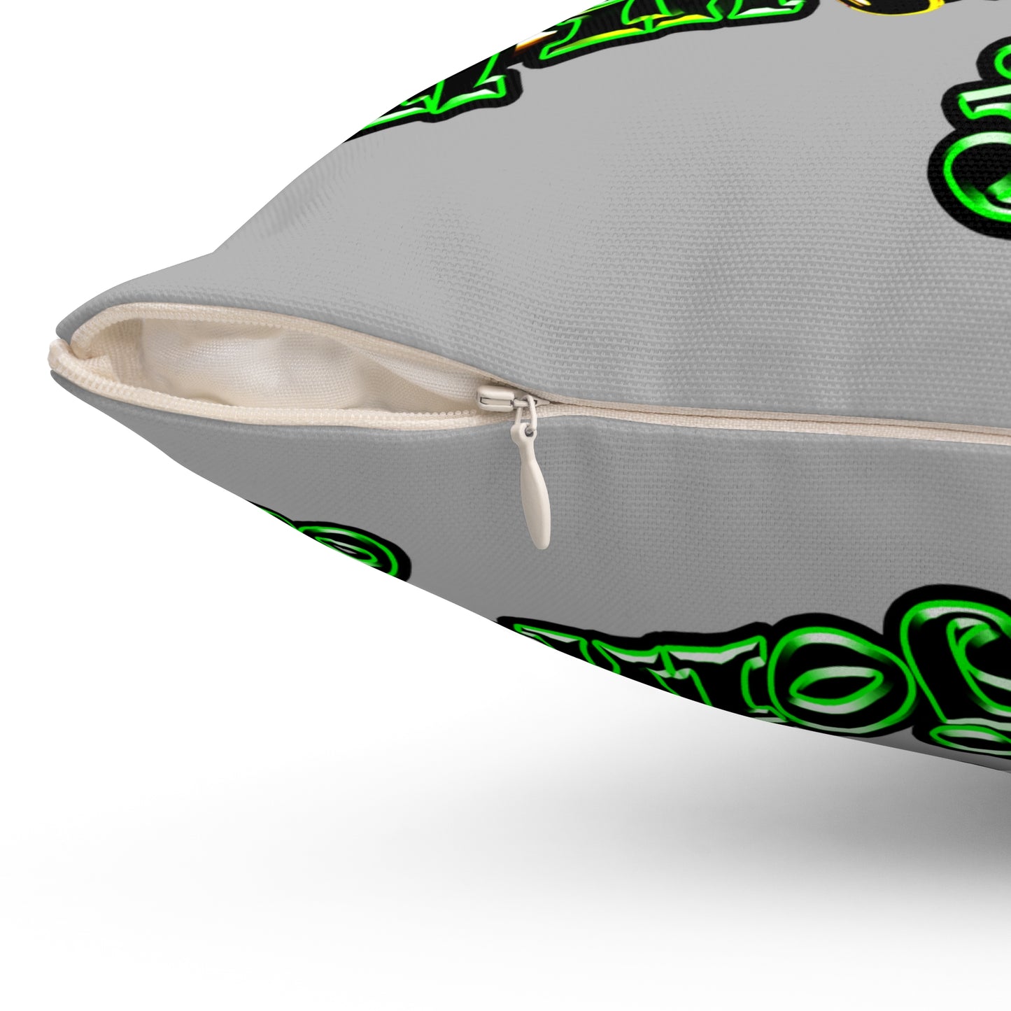 og - Spun Polyester Square Pillow - (light grey)