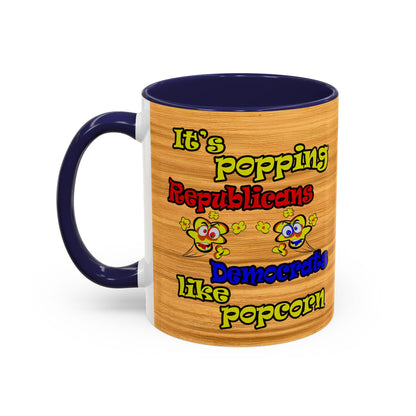 popping like popcorn - Accent Mug (butterscotch wood finish)