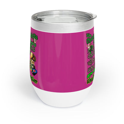 christmas spirits of boston - Chill Wine Tumbler (pink)
