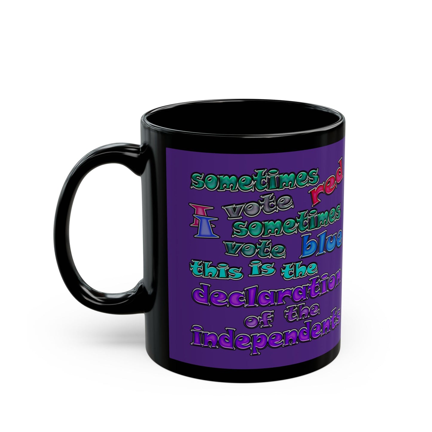 declaration of the independents - Black Mug (purple)