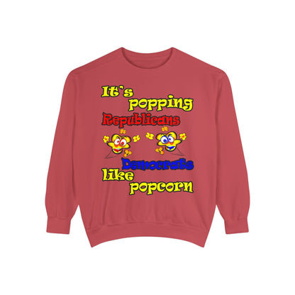 popping like popcorn - Unisex Garment-Dyed Sweatshirt