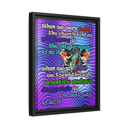 doggystyle - framed canvas art (purple wave)