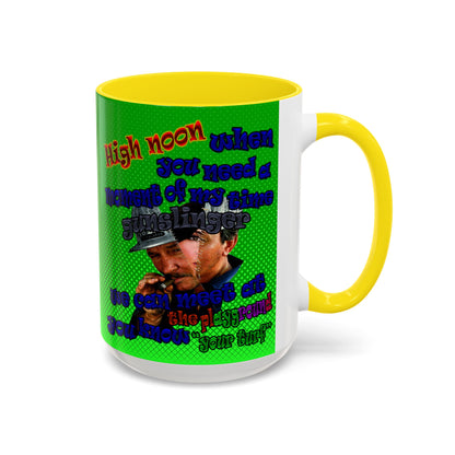 high noon - Accent Mug (logo green)