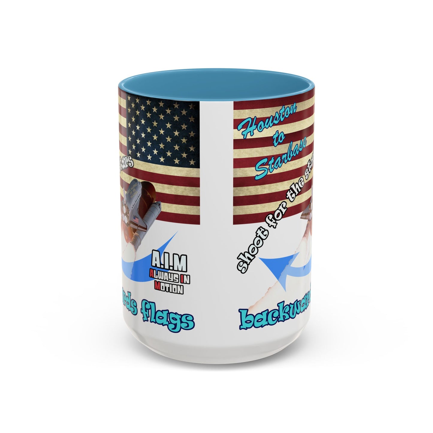 shoot for the stars - Accent Mug (white)