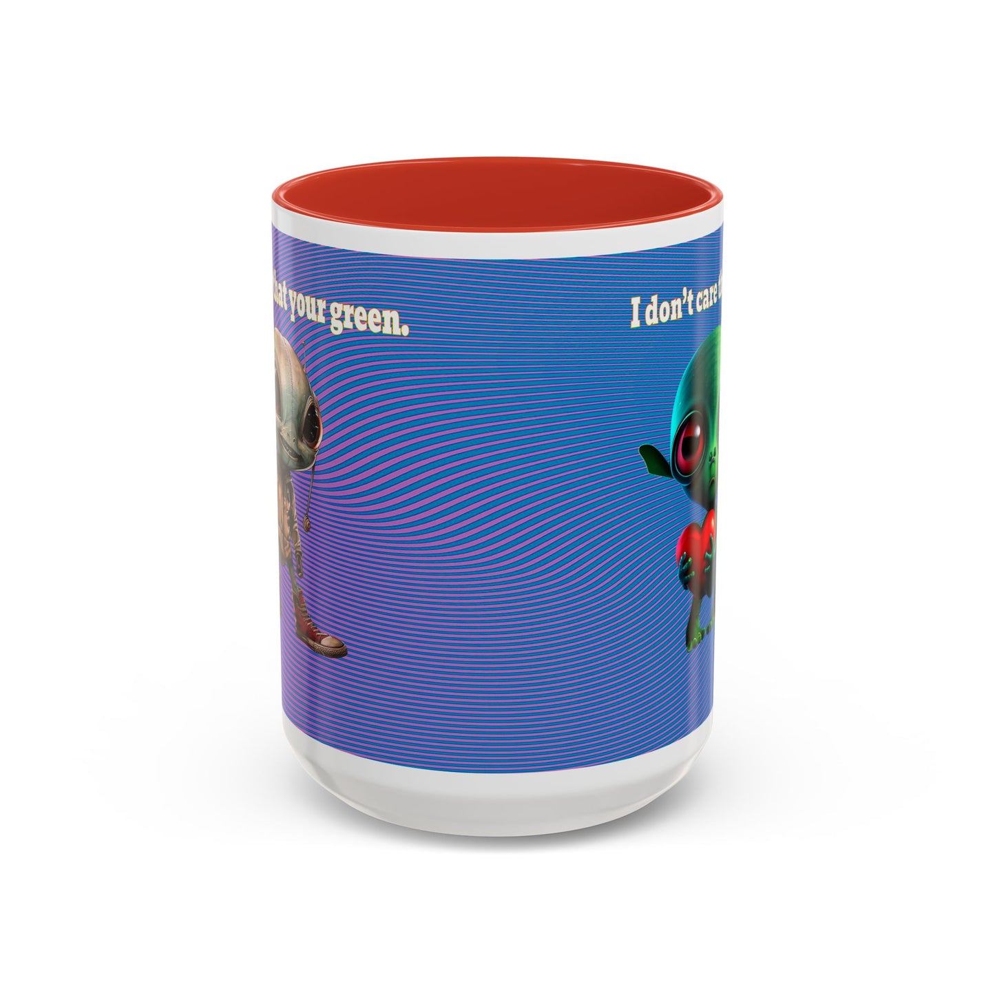 I don't care that your grey - Accent Mug (light blue-purple wave)