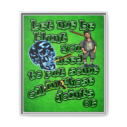 og - framed canvas art (green turf)