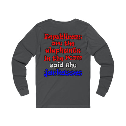 donkeys and elephants - Unisex Jersey Long Sleeve Tee