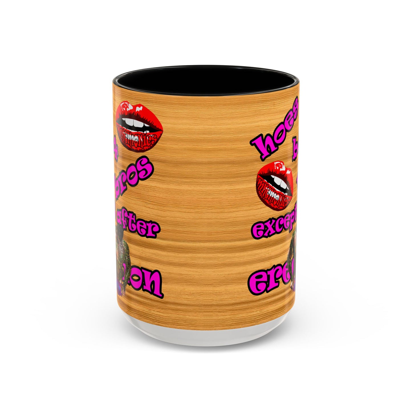 hoes b4 bros - Accent Mug (butterscotch wood finish)