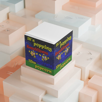popping like popcorn - note cube ('snoops' background)