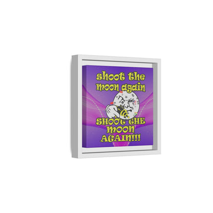 shoot the moon again - framed canvas art (purple-pink wave)