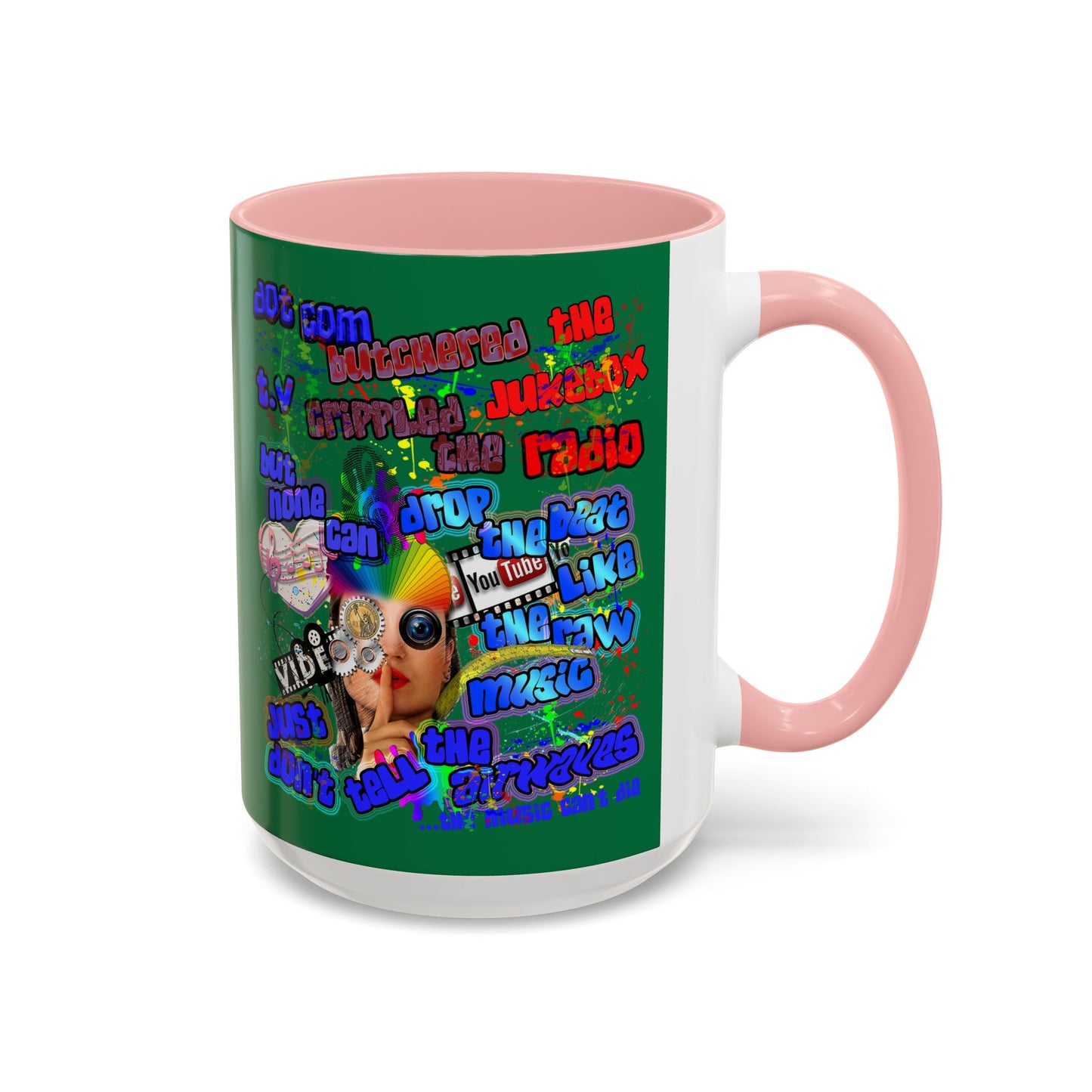 drop the beat - Accent Mug (dark green)