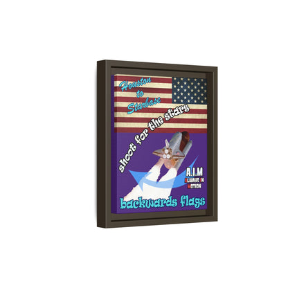 shoot for the stars - framed canvas art (purple)