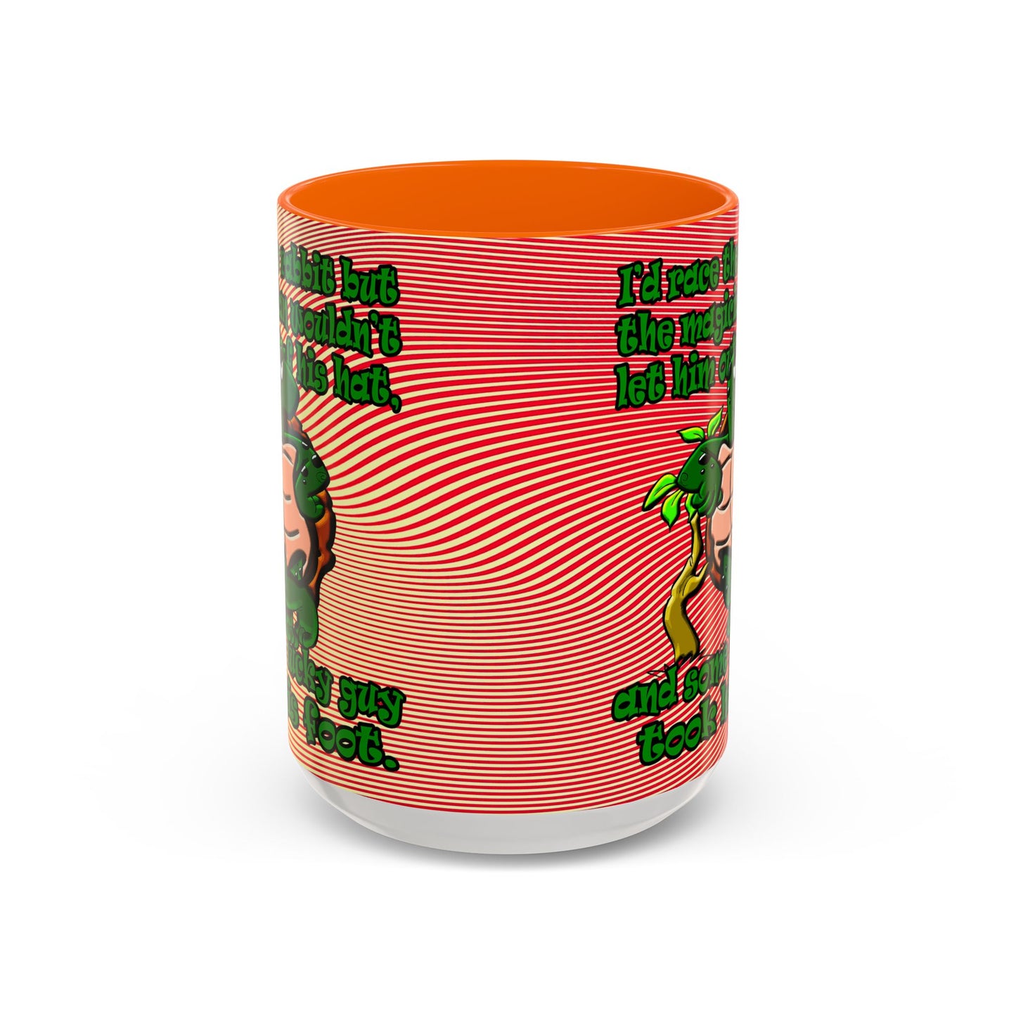 turtle race - Accent Mug (yellow-orange wave)
