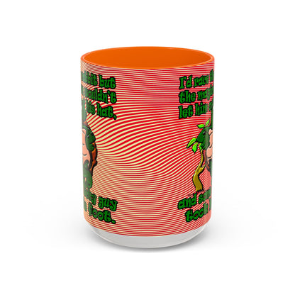 turtle race - Accent Mug (yellow-orange wave)