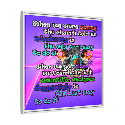 doggystyle - framed canvas art (purple-pink wave)