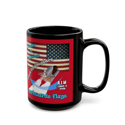 shoot for the stars - Black Mug (dark red)