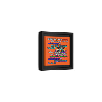 doggystyle - framed canvas art (orange)