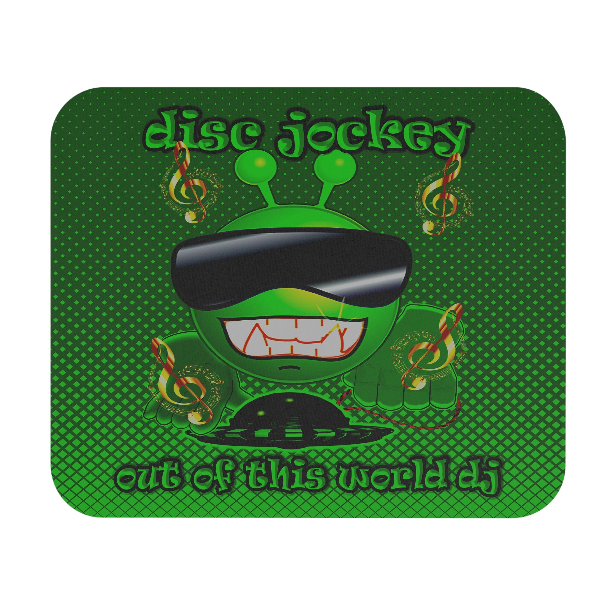 disc jockey - Mouse Pad (Rectangle) (logo green)