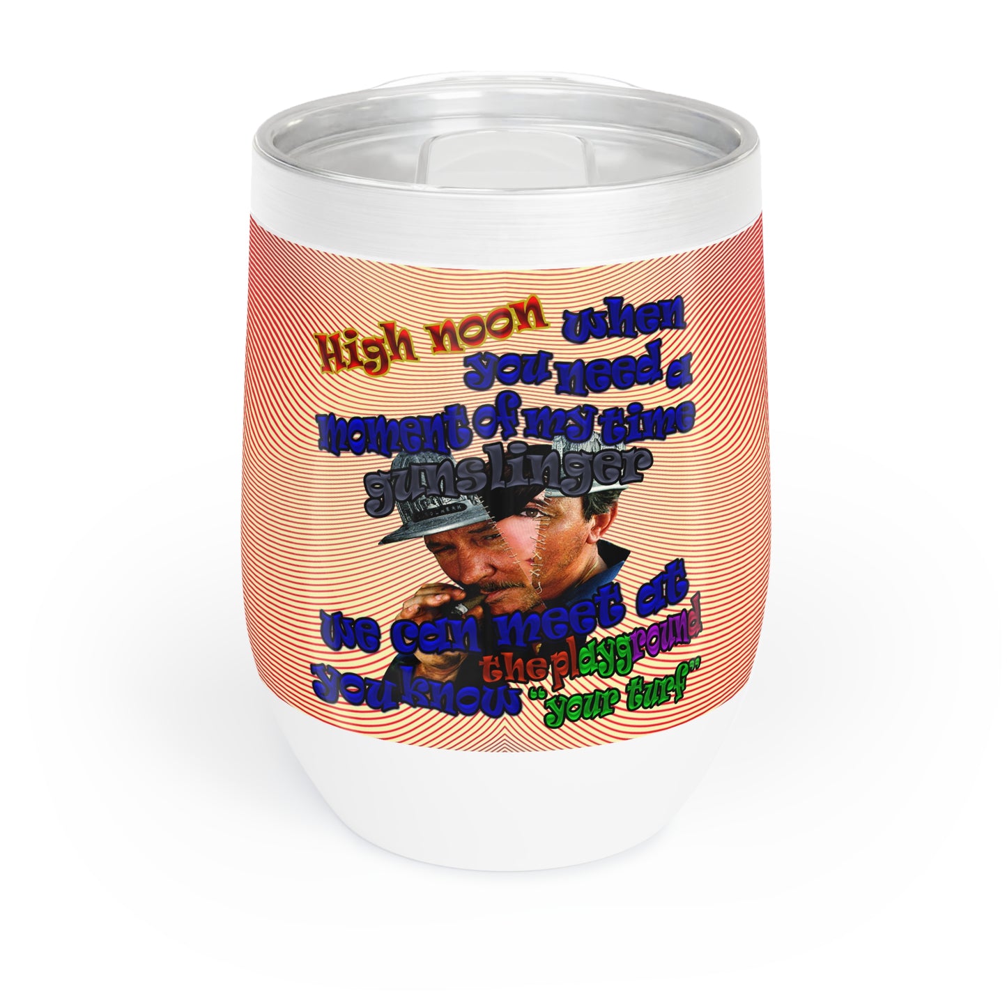 high noon - Chill Wine Tumbler (yellow-orange wave)