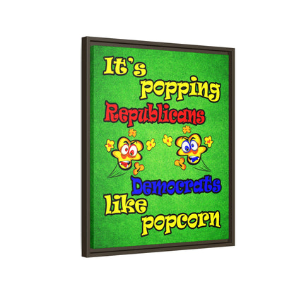 popping like popcorn - framed canvas art (green turf)