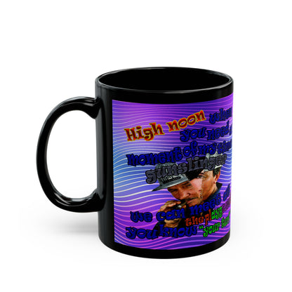 high noon - Black Mug (purple wave)