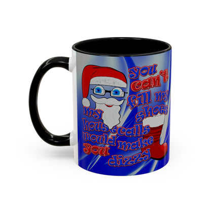 santa's shoes - Accent Mug (blue-white wave)