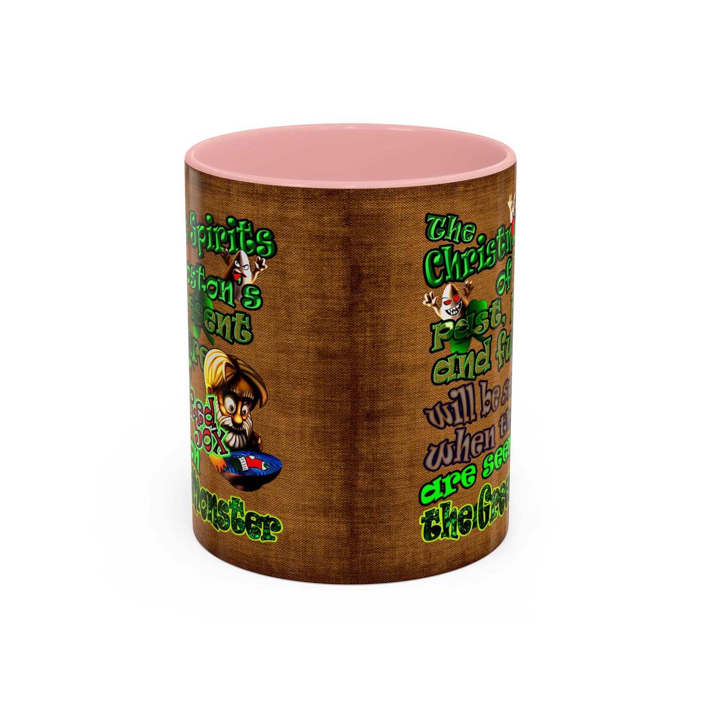 christmas spirits of boston - Accent Mug (brown papyrus)