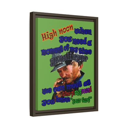 high noon - framed canvas art (green)
