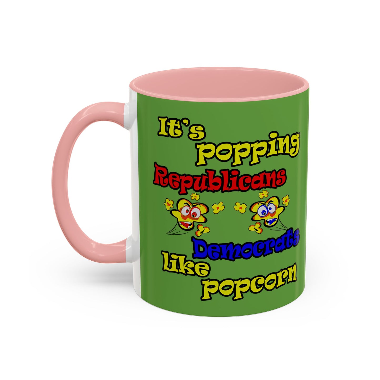popping like popcorn - Accent Mug (green)