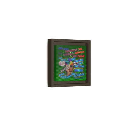 drop the beat - framed canvas art (logo green)