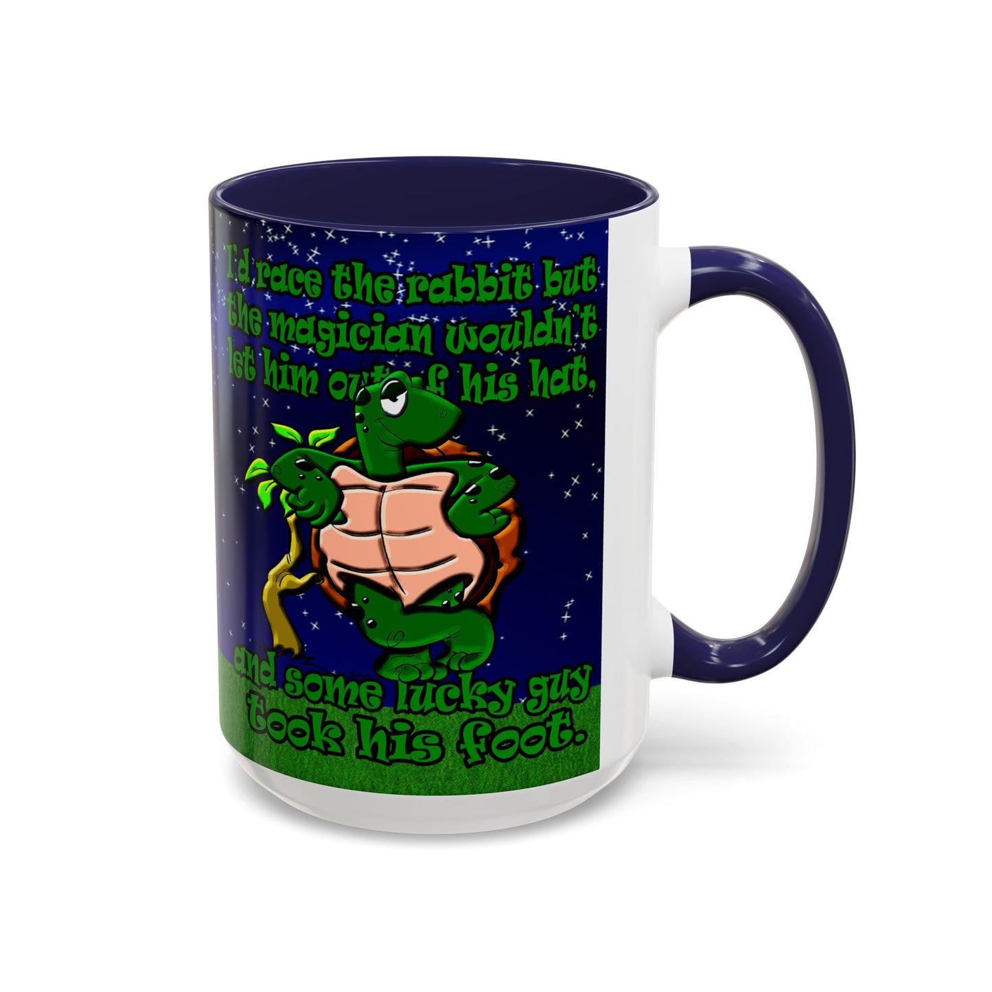 turtle race - Accent Mug ('snoops' background)
